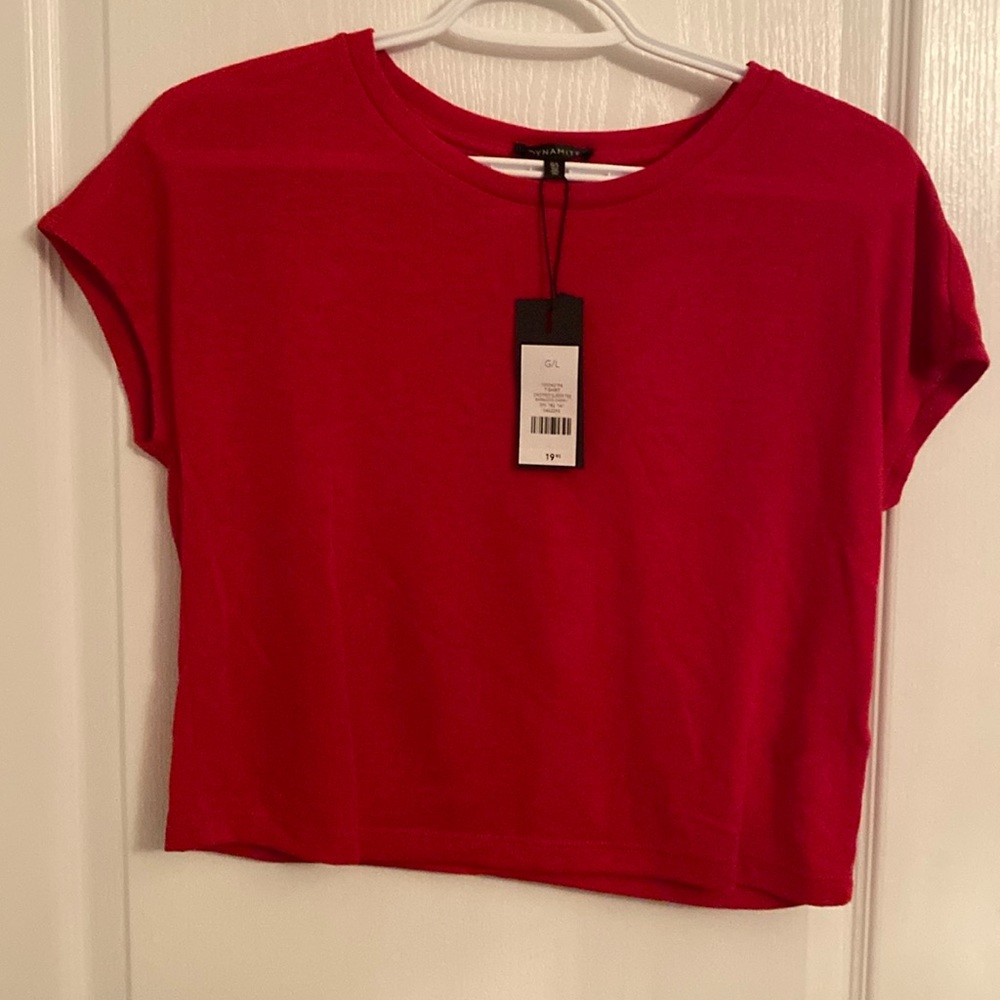 Dynamite T-shirt dropped sleeve tee
